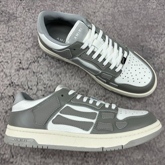 Amiri Grey Skeleton Low-top Sneakers
